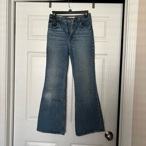 levi’s high waisted 70s flare jeans